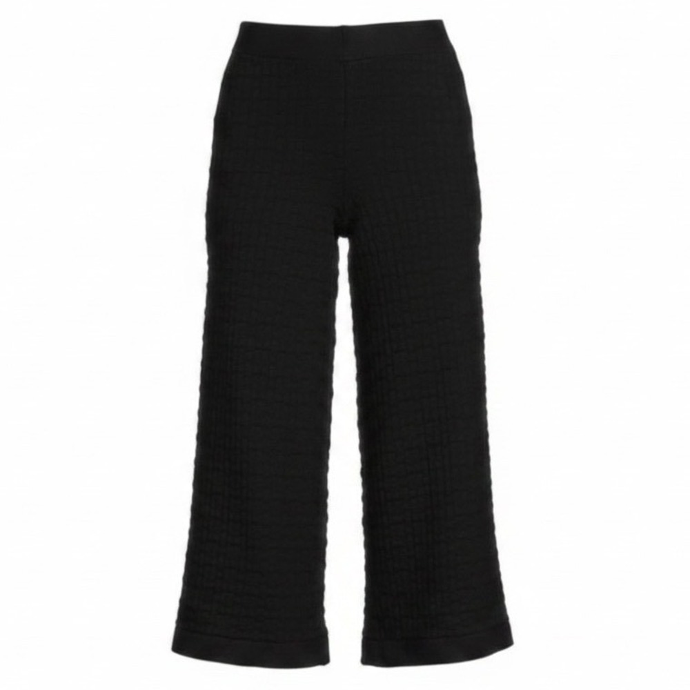 NWT Ellen Tracy Wide Legged Textured Cropped Pants Size Large